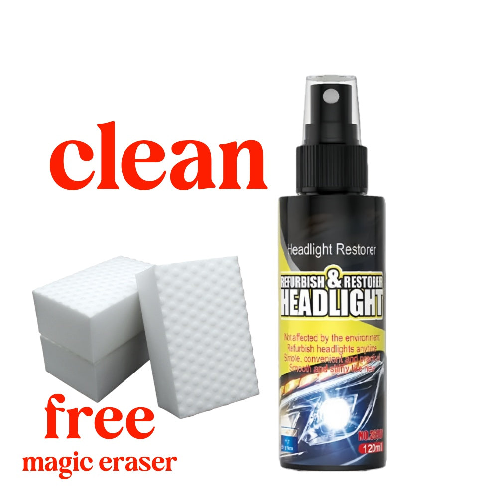 Headlight Restoration Spray – The solution for dull, yellowed, or cloudy car headlights