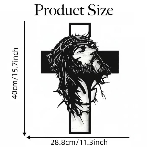 🔥🔥Jesus Cross Iron Sign Christ Wall Art Decor✝️🖼️ Elevate Your Space with Spiritual Elegance 🙌✨