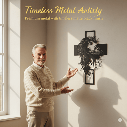 🔥🔥Jesus Cross Iron Sign Christ Wall Art Decor✝️🖼️ Elevate Your Space with Spiritual Elegance 🙌✨