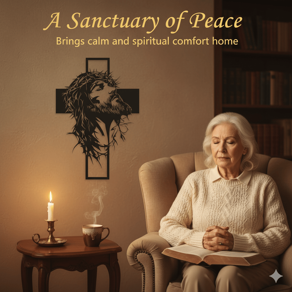 🔥🔥Jesus Cross Iron Sign Christ Wall Art Decor✝️🖼️ Elevate Your Space with Spiritual Elegance 🙌✨