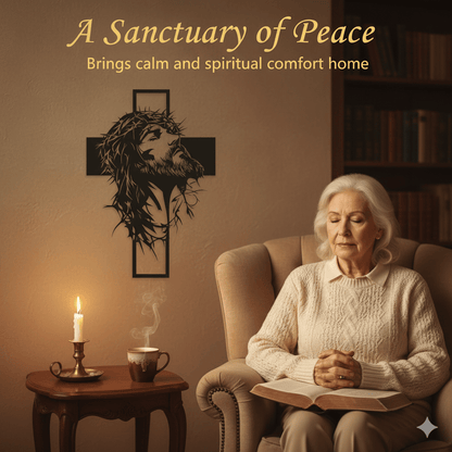 🔥🔥Jesus Cross Iron Sign Christ Wall Art Decor✝️🖼️ Elevate Your Space with Spiritual Elegance 🙌✨